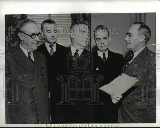 1941 Press Photo The Big Five Railroad Operating Brotherhoods Announce Strike - Historic Images