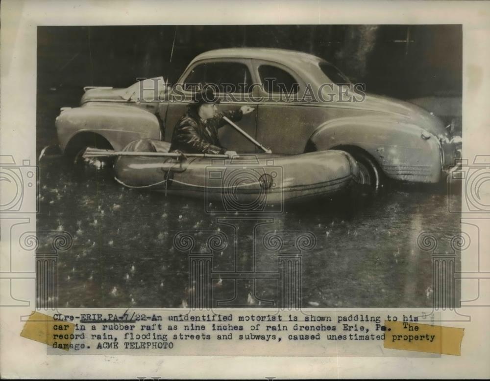 1947 Press Photo Flood in Erie PA - Historic Images