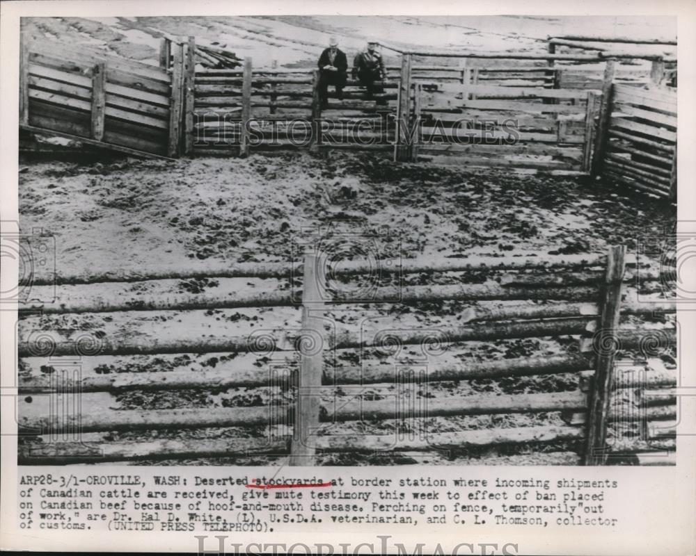 1952 Press Photo Deserted stockyards in Oroville, Washington - Historic Images