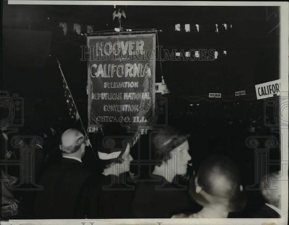 1932 Press Photo Governor Rolph led the California delegates at the Convention - Historic Images