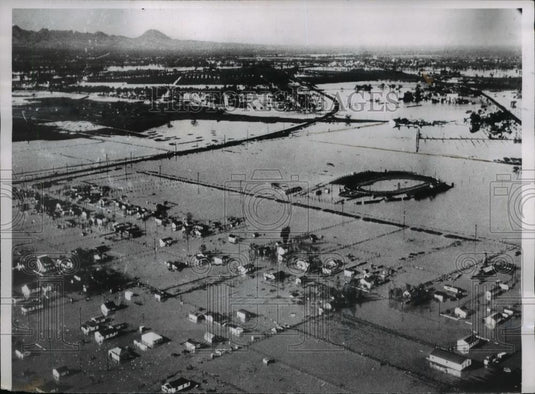 1950 Press Photo Flood in Marysville, California - Historic Images