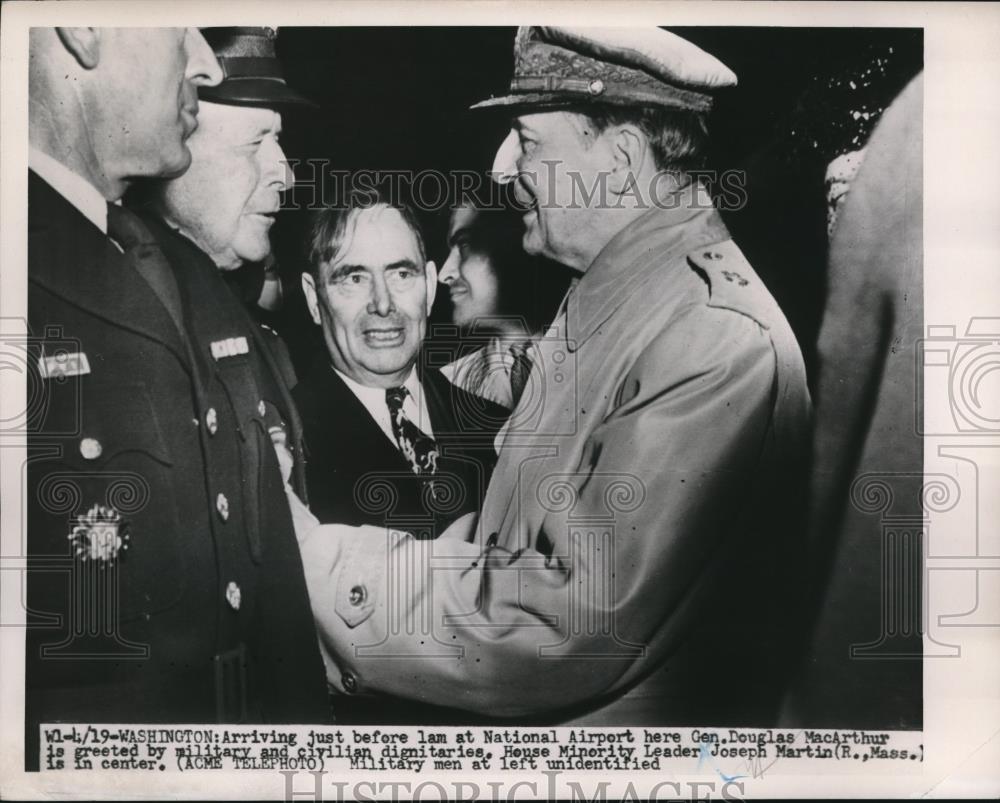 1951 Press Photo Wash Dc Gen Douglas MacArthur, J Martin - Historic Images