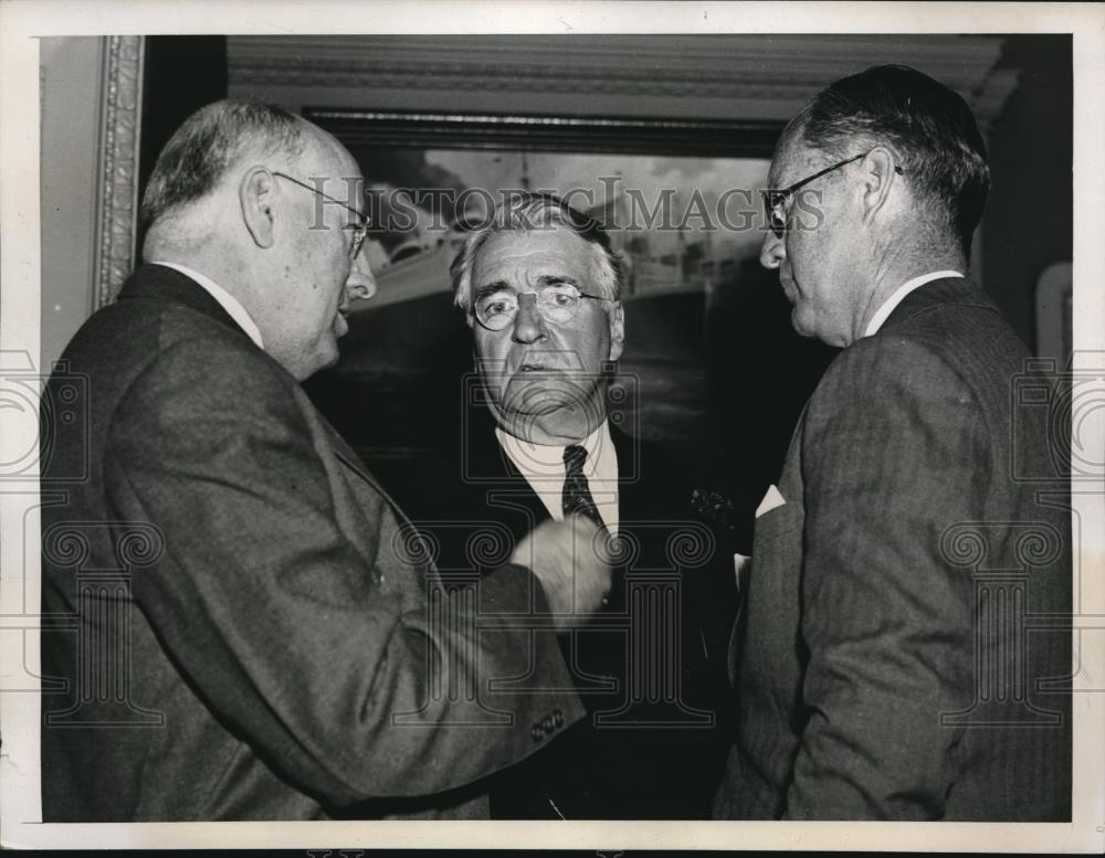 1938 Press Photo Sen Elbert Thomasn Utah, Royal Copeland , J Kennedy - Historic Images