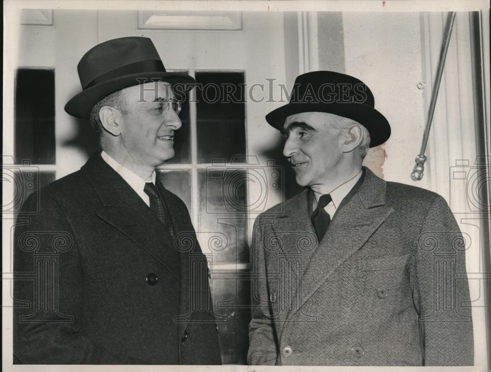 1940 Press Photo Arthur Purvis with secretary Henry Morgenthau - Historic Images