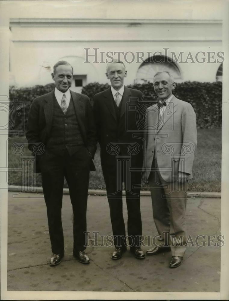 1927 Press Photo D Clark Personal Secretary Res Coolidge Dr Ernest Hatch Wilkins - Historic Images