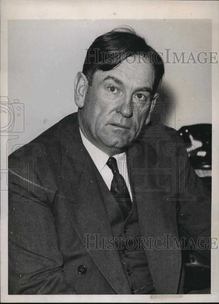 1937 Press Photo Orval W. Adams, Utah State National Bank Vice President - Historic Images