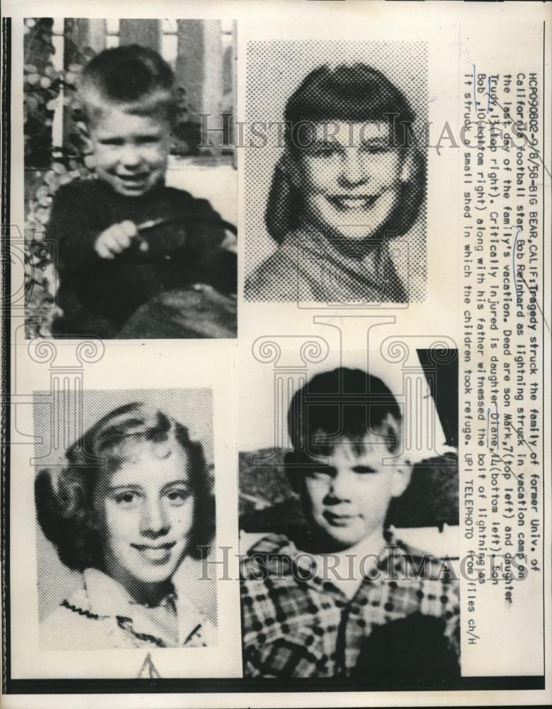 1958 Press Photo The Bob Reinhard children, Mark, Trudy, Diane and Bob - Historic Images