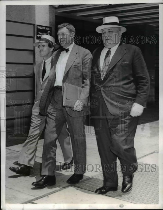 1942 Press Photo 11th Hour Conference Coal Negotiations Ralph Jamieson & Ireland - Historic Images