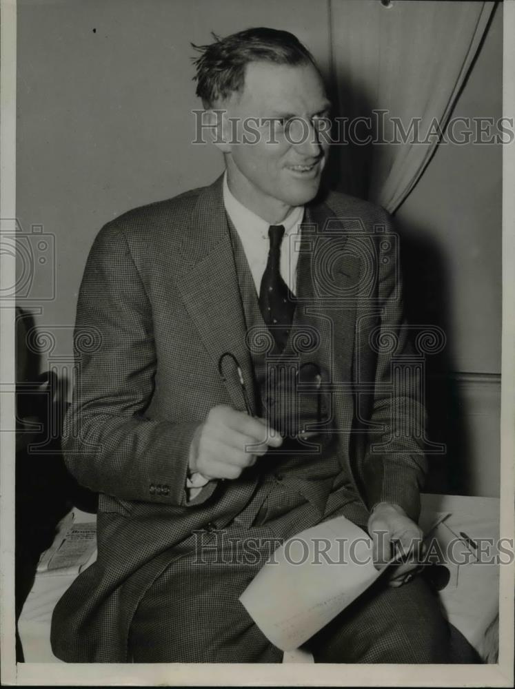 1937 Press Photo George Boysen of Flint Alliance Anti-Strike Organization - Historic Images