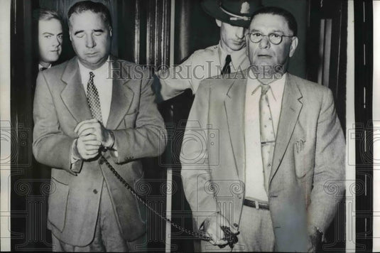 1956 Press Photo Former State Auditor Orville Hodge Charged Embezzling Govt - Historic Images