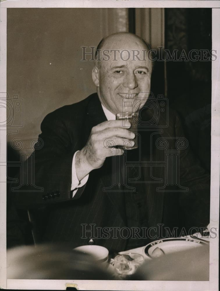 1937 Press Photo Sam Rayburn,attended the 9th National Press Club in Washington - Historic Images