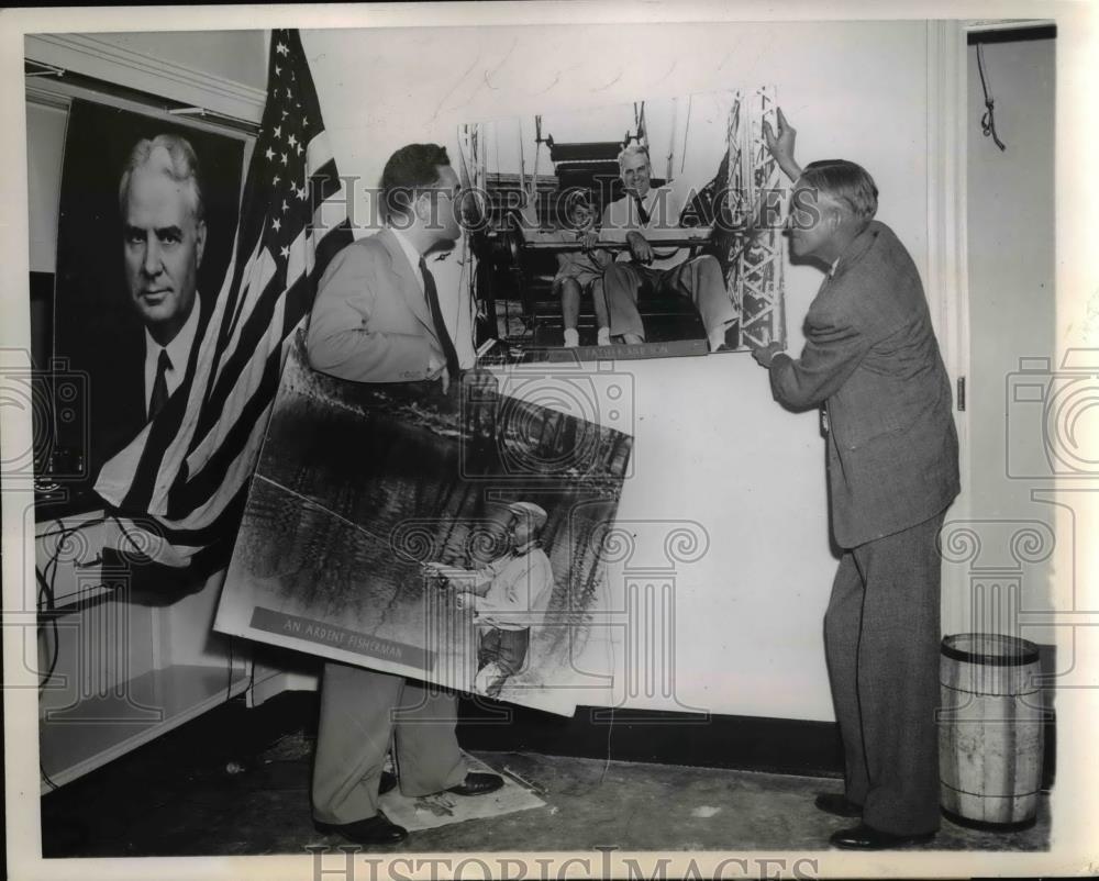 1944 Press Photo Karl Vogel and W.B. Horton, Bricker for President Club - Historic Images