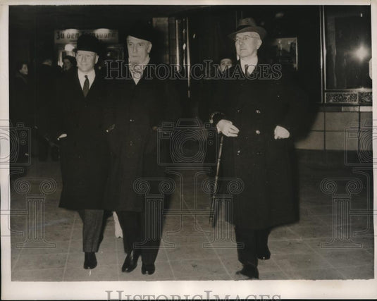 1939 Press Photo Montagu Norman, Governor of te Bank of England & Dr. Hjalmar - Historic Images