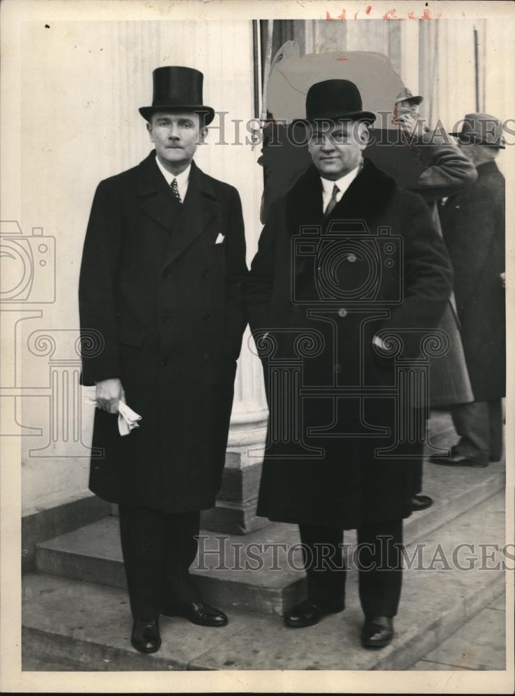 1931 Press Photo Friedrich W. Von Prittwitz and Dr. herman Scmitk at White House - Historic Images