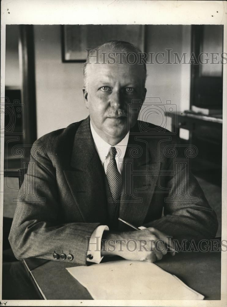 1931 Press Photo Walter S. Gifford, President American Telephone Company - Historic Images