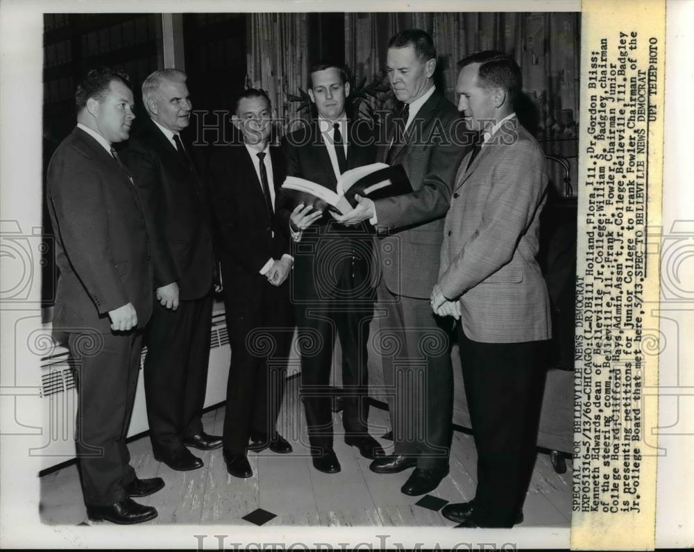 1966 Press Photo Bill Holland, Dr. Gordan Bliss, Kenneth Edwards &amp; William Badgl - Historic Images