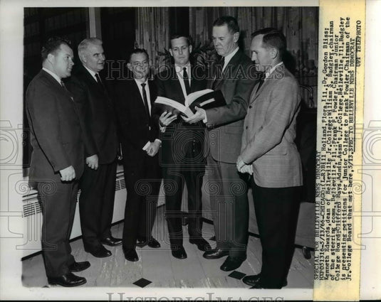 1966 Press Photo Bill Holland, Dr. Gordan Bliss, Kenneth Edwards & William Badgl - Historic Images