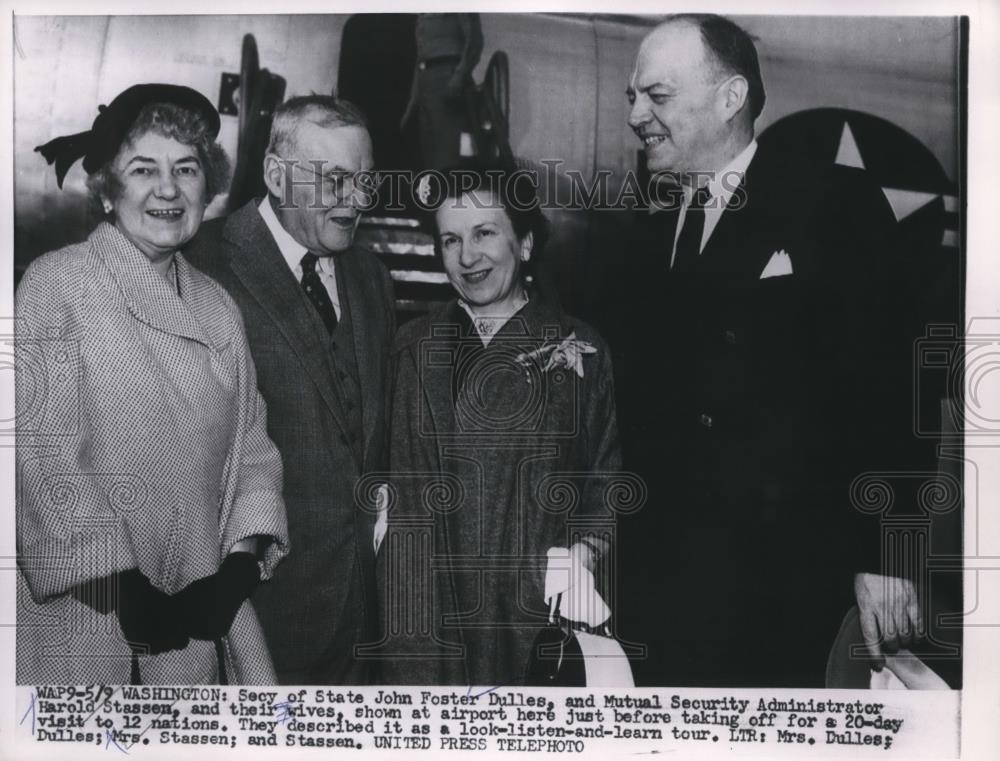 1945 Press Photo of John Foster Dulles (2nd Left) - Historic Images