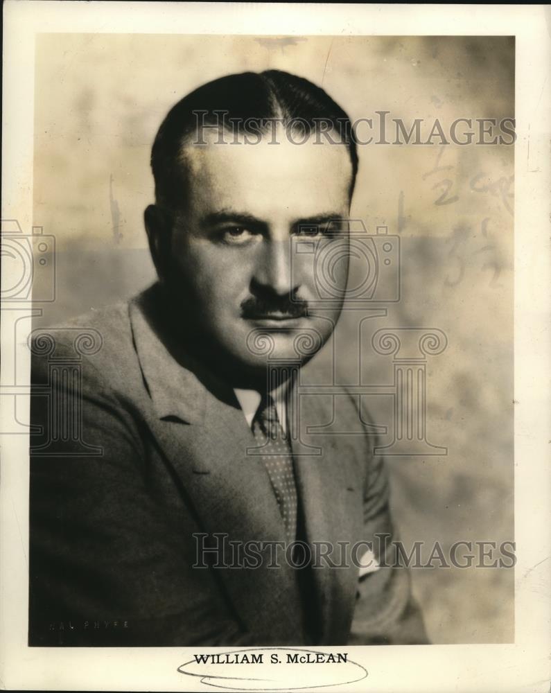 1936 Press Photo William S McLean - Historic Images