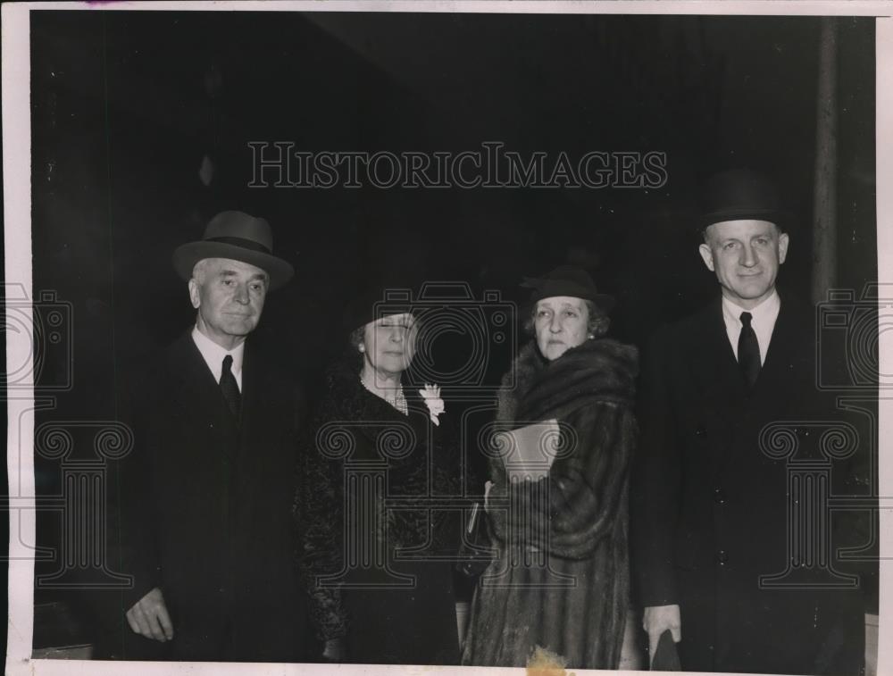 1937 Press Photo State Secretary Cordell Hull, Sumner Welles &amp; Wives - Historic Images