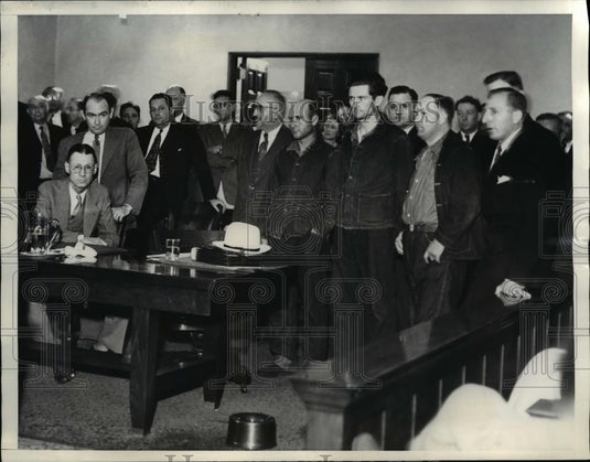 1934 Press Photo Deputy District Attorney Percy Hammon, Counsel Simpson - Historic Images