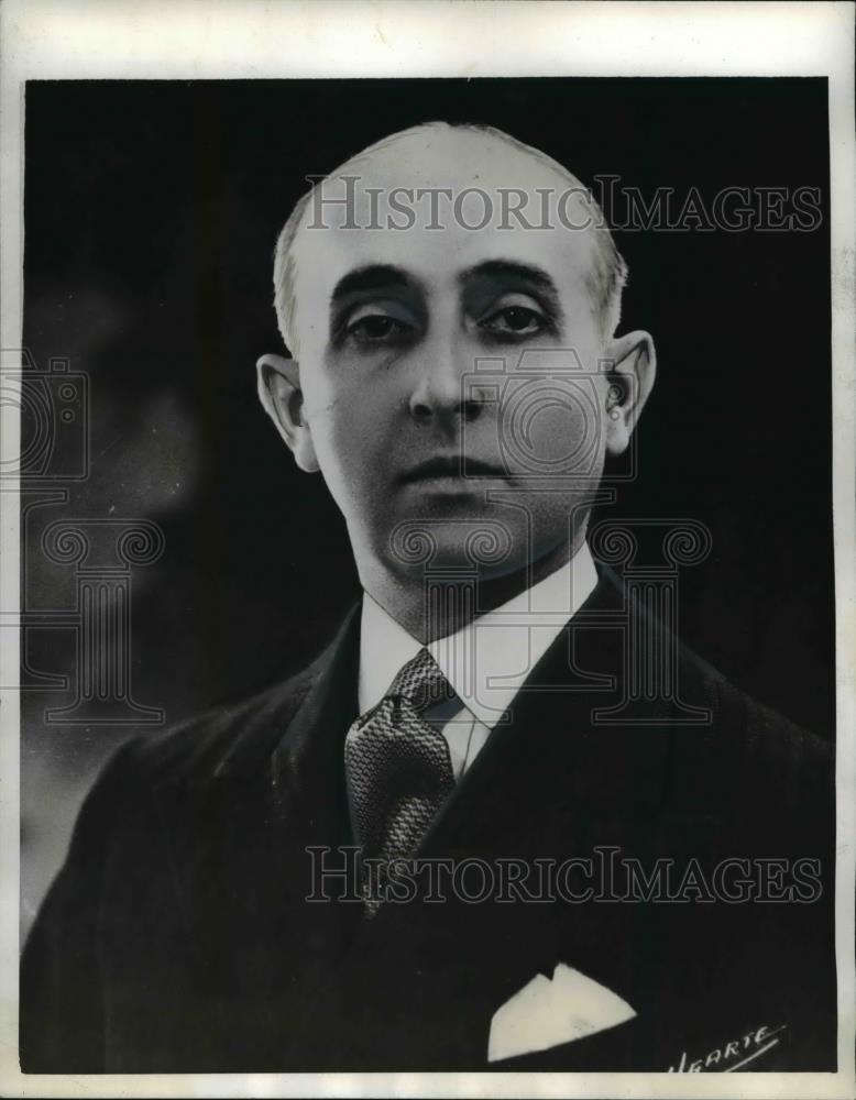 1939 Press Photo President Manuel Prado of Peru - Historic Images