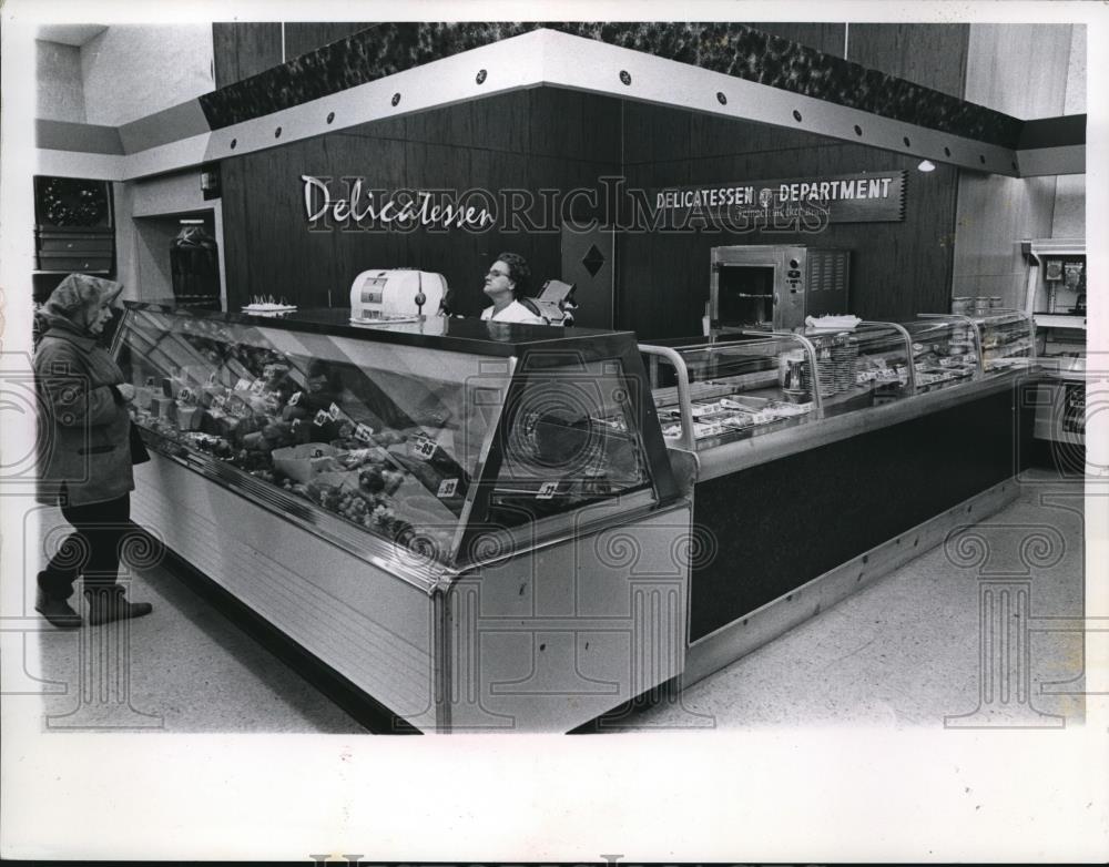 1966 Press Photo of the deli dept at a Kroger grocery store. - Historic Images