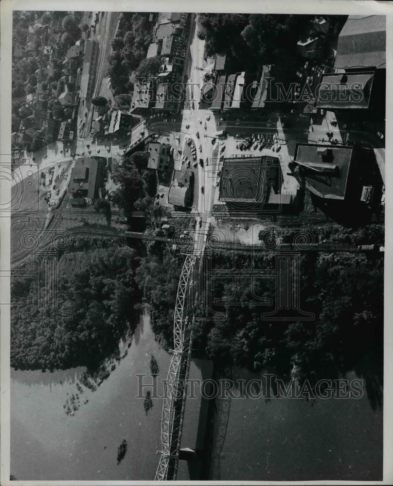 1958 Press Photo New Intersection of State Route 7 &amp; U.S Route 40 in Bridgeport - Historic Images