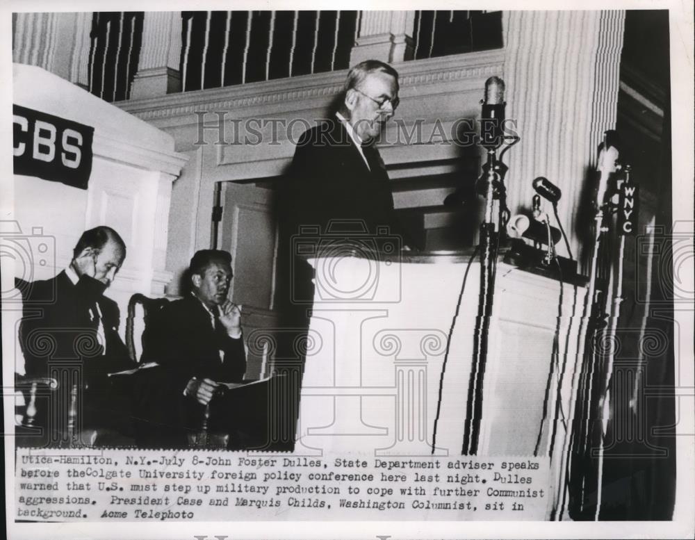 1950 Press Photo of John Foster Dulles - Historic Images