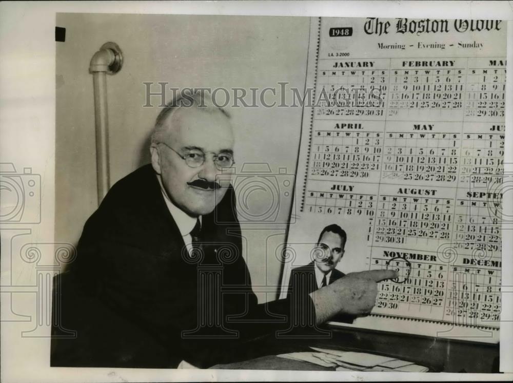1948 Press Photo Rev. Louis W. West of Boston's South Baptist Church - Historic Images