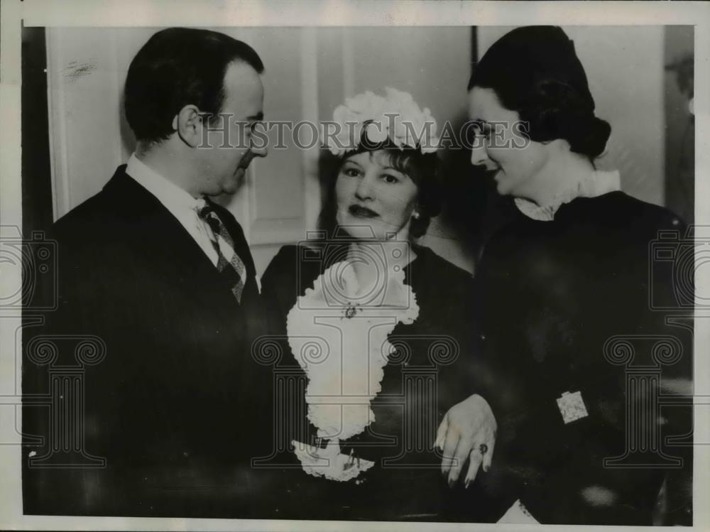 1936 Press Photo Prince &amp; Princess Vasili, Mrs. Basil Rathbone, Hollywood Party - Historic Images