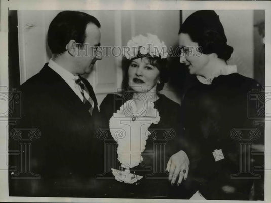 1936 Press Photo Prince & Princess Vasili, Mrs. Basil Rathbone, Hollywood Party - Historic Images