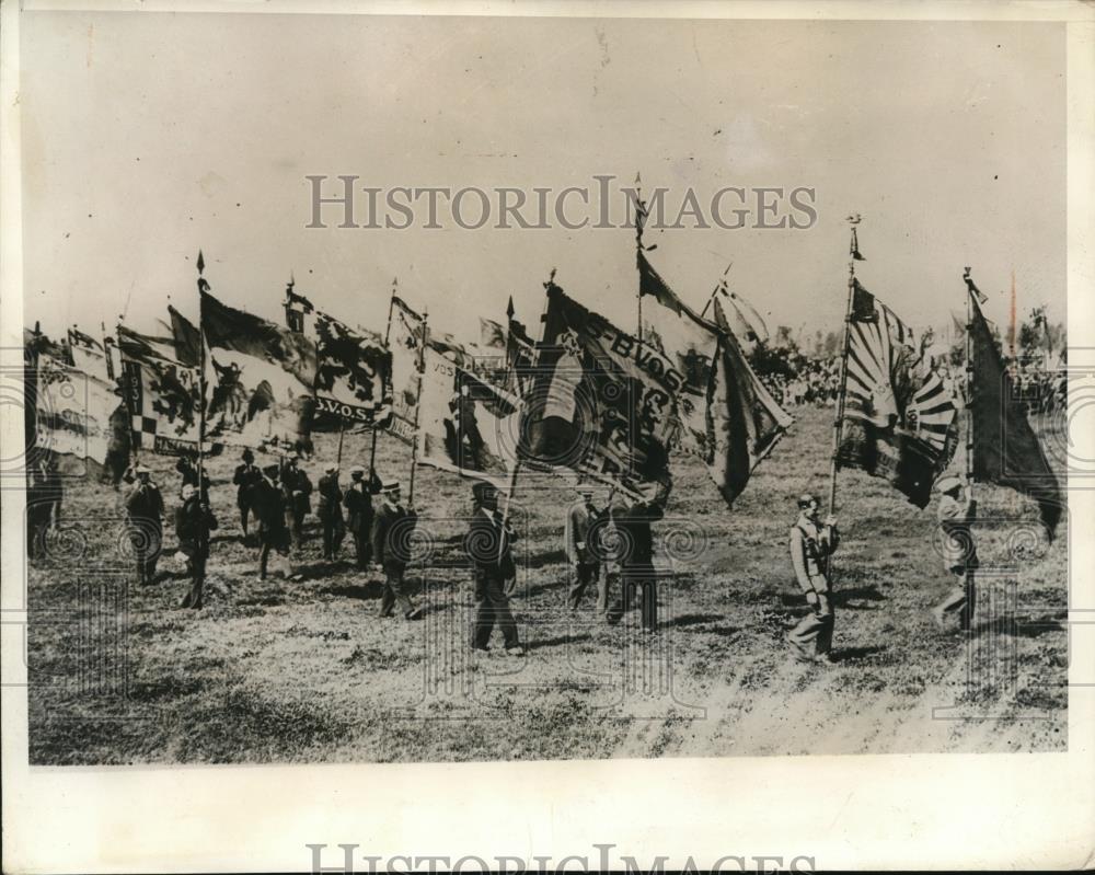 1932 Press Photo Belgians Honor War Dead in Memorial at Dixmude - Historic Images