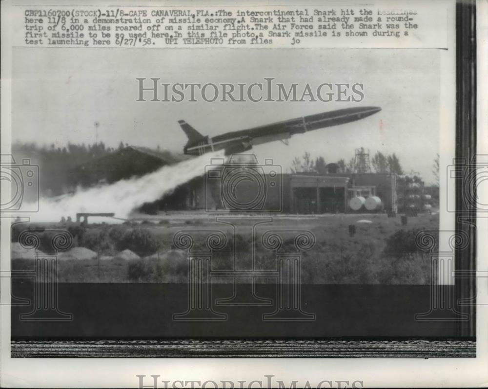 1958 Press Photo Intercontinental Snark - Historic Images