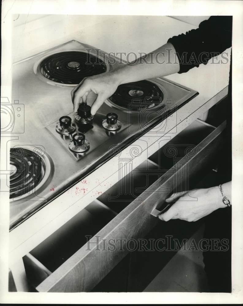 1959 Press Photo Surface Units of Norge Built In Cooking Equipment - Historic Images