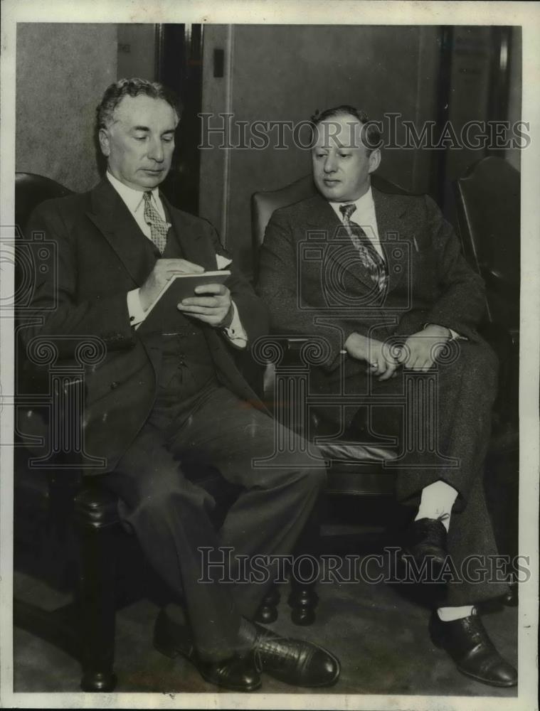 1931 Press Photo David D. Weiss with Attornehy Samuel Weiss - Historic Images