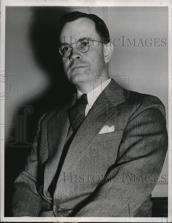 1941 Press Photo Carroll L. Wilson , Foreign & Domestic Bureau new dir ...