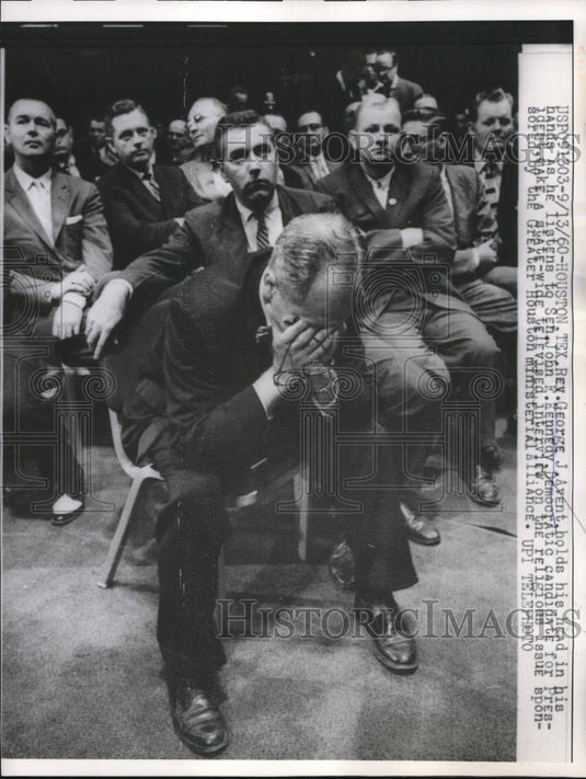 1960 Press Photo Reverend George Avent and Sen. John F. Kennedy - Historic Images