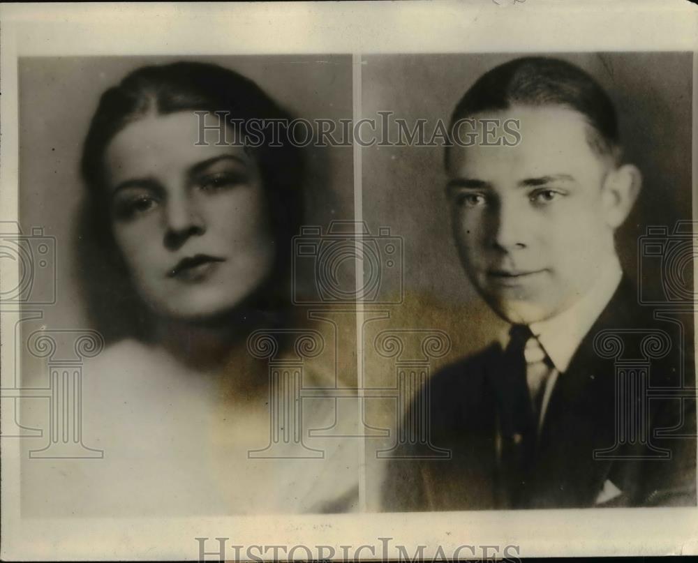 1925 Press Photo Olive Proctor Van Huesen &amp; Harold John Sohain Elope Both Age 18 - Historic Images