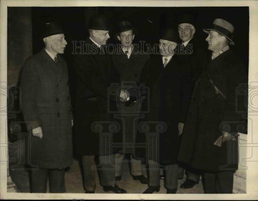 1934 Press Photo Austrian Minister Edgar L.G. Prochnik, Trade Commission Members - Historic Images