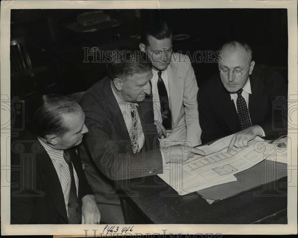 1938 Press Photo Charles I. Engard; Charles Hersch; Vincent Moraz; John A. Boyle - Historic Images