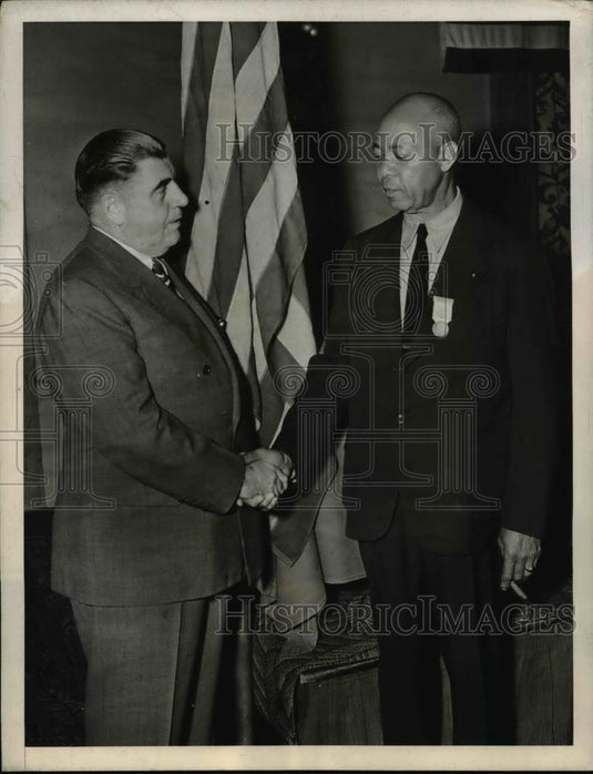 1943 Press Photo J. Ryan & George Willner, elected officers of Atlantic District - Historic Images