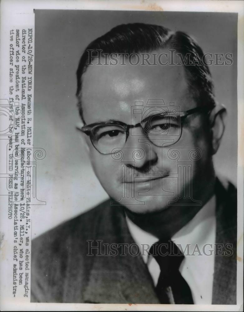 1955 Press Photo Kenneth Miller,National Assoc. of Manufacturers - nee26788 - Historic Images