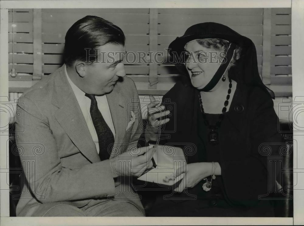 1939 Press Photo Representative Jennings Randolph, Mrs. C. Piquette Mitchel - Historic Images