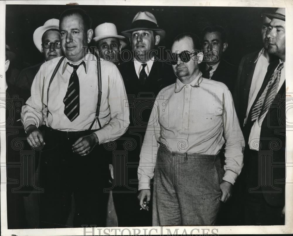 1934 Press Photo Kidnapped California Businessman William F. Gettle &amp; Police - Historic Images