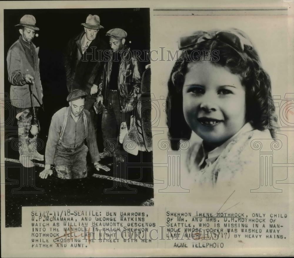 1947 Press Photo Sherron irene Rothrock, ben Barrows and George Watkins - Historic Images