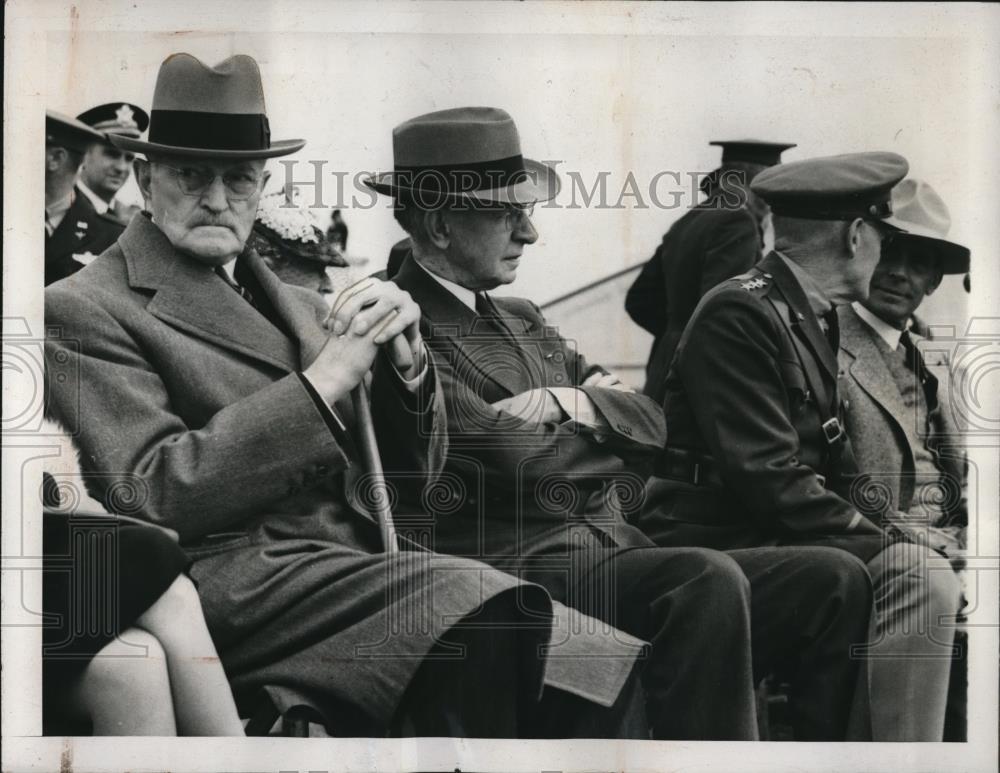 1941 Press Photo General John Pershing, Former VP Charles Dawes &amp; Gen Brees - Historic Images