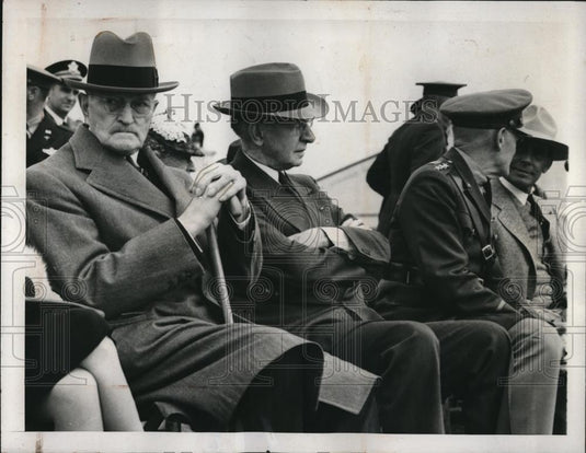 1941 Press Photo General John Pershing, Former VP Charles Dawes & Gen Brees - Historic Images