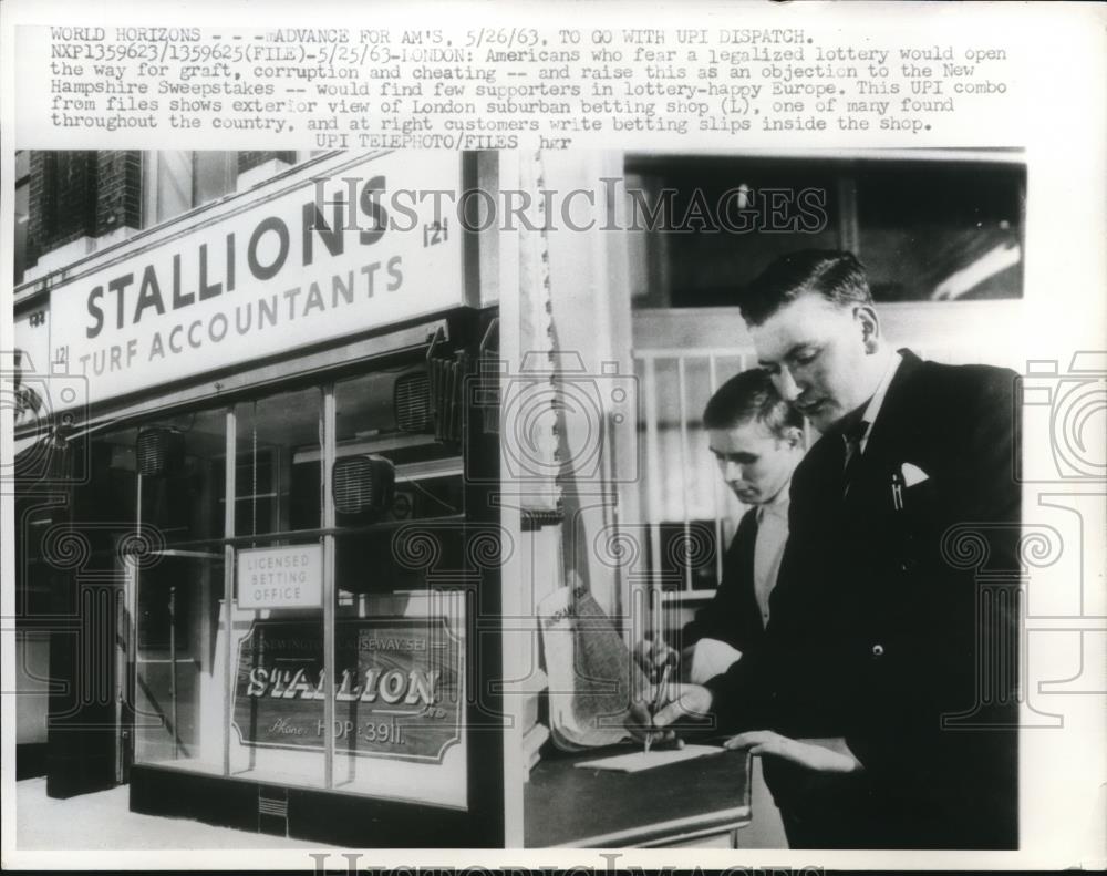 1963 Press Photo Americans fear a legalized Lottery - nee28232 - Historic Images