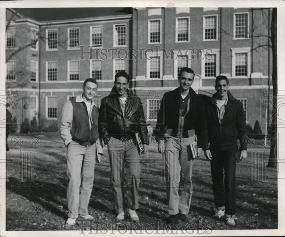 1953 Press Photo Bernie Simon, Don Mecklee, Ed Berk and Don Reuss - nee30549 - Historic Images